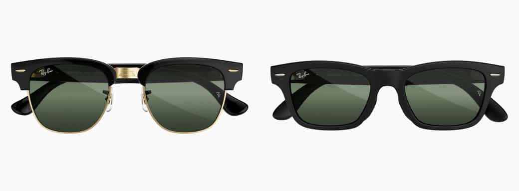 Ray-Ban Meta Audio : montures Clubmaster noir et or et Burbank noir mat, verres verts