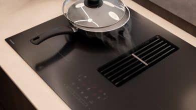 Table de cuisson à induction Samsung avec hotte intégrée, électroménager Bespoke AI